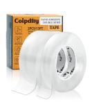 Double Sided Tape Heavy Duty Removable Mounting Tape Picture Hanging Strips Poster Tape for Walls Adhesive Transparent Tape for Carpet Rug Household O2Rolls(1.18inx6.5ft+0.39inx6.5ft) - Buy Online on GoSupps.com
