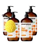 3 in 1 Citrus & Mint Soap | Versatile Shampoo Body Wash Bubble Bath - Natural Ingredients | Pack of 4 | 32 oz | Refreshing Essential Oils - Buy Online on GoSupps.com