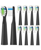 Toothbrush Heads for Bitvae D2 Electric Toothbrush - Soft Bristles 10 Pack Replacement Heads in Black - International Shipping Available - Buy Online on GoSupps.com