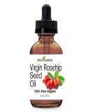 Organic Unrefined Virgin Rosehip Oil 4oz - 100% Pure Cold-Pressed Heals Skin Issues Imported from Chile - Buy Online on GoSupps.com