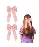 2 Pack Bow Hair Clips Pink Hair Bows for Women Girls Large Bow Clips Hair Barrette Hair Accessories - Buy Online on GoSupps.com