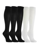 Weekend Peninsula Compression Stockings - 5 Pairs Knee Socks for Travel Sports & Pregnancy - Unisex Medical Support S-M (3 Black + 2 White) - Buy Online on GoSupps.com