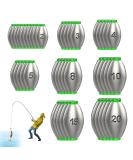 Yaclonq 50-Piece Removable Sink Fishing Lead Set - Versatile 2g/3g/4g/5g/8g/10g/15g/20g for Sea & Freshwater Fishing - Includes 100 Plugs for Outdoor Sports - Buy Online on GoSupps.com