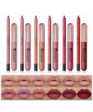 6 Matt Lipsticks & Lip Liners Set | Long-Lasting Waterproof Highly Pigmented Velvet Lip Gloss - International Shipping Available - Buy Online on GoSupps.com