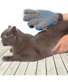 SSRIVER Petement Fur Care Glove - Gentle Depilation & Massage for Dogs Cats & Horses - Blue Mitt for Short & Long Fur - Buy Online on GoSupps.com