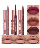 BestLand 6Pcs Matte Liquid Lipstick and Lip Liner Set - Waterproof Nude Makeup Kit (Set D) - Buy Online on GoSupps.com
