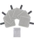 Kinhwa Slimming Pads - Washable Reusable Cotton Makeup Remover & Super Soft Facial Cleaning Pads with Laundry Bag - 6 Light Gray Microfiber Pads (10cm x 10cm) - Buy Online on GoSupps.com