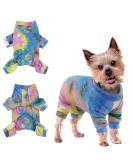 Stylish Rainbow Cotton Dog Sweater with Legs | Windproof Puppy Pajamas - XS for Small & Medium Dogs - Buy Online on GoSupps.com