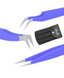 SIVOTE Lash Tweezers 3 Pack - Perfect for Volume Isolation & Classic Lashes | Purple - Buy Online on GoSupps.com