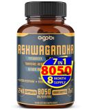8 Month Supply - 240 Capsules of 7in1 Ashwagandha 8050mg with Fenugreek, Maca, Turmeric, Rhodiola, Ginger, Black Pepper - Mood, Strength, Spirit and Energy Support Supplement - Buy Online on GoSupps.com