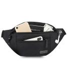 Maxtop hip pocket hip pocket for men women unisex with headphone connection and bags with 4 zippers of adjustable belts for hiking training in the open black-L (4 zip pockets) L - Buy Online on GoSupps.com