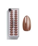 Doonails Press On Nails - 30 Set Glazed Chocolate Almond - Salon Quality Full Cover Fake Nails - Soft Gel Short Natural Almond Design - Buy Online on GoSupps.com