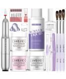 Saviland Acrylic Nail Kit with Drill - 3 Colors Acrylic Powder with Acrylic Liquid & 3PCS Acrylic Brushes Nail Drill All-in-1 Manicure Tools for Acrylic Nails Professional Acrylic Nail Kit - Buy Online on GoSupps.com