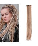 Dsoar 24-Inch Thin Synthetic Dreadlock Extensions - Handmade 0.6cm Long Crochet Hair 20 Strand Soft Dreads for Hip-Hop Style - Color 24# - Buy Online on GoSupps.com