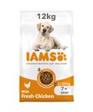 IAMS Complete Dry Dog Food for Senior 7+ Large Breeds with Chicken 12 kg Chicken 12 kg (Pack of 1) - Buy Online on GoSupps.com
