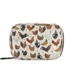 Rustic Hens Roosters Chickens 7-Day Pill Organizer Case | Portable Travel Vitamin & Medicine Pouch - Buy Online on GoSupps.com