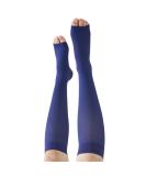 Dark Blue Open Toe Compression Socks 15-20mmHg | Toeless Compression Socks for Swelling Relief & Varicose Veins - Shop Now - Buy Online on GoSupps.com