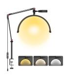 TopDirect Desk Lash Light - LED Eyelash Lamp with Phone Holder for Beauty, Nail Art, Tattoo - 3 Color Lash Extension Light - Ideal for Skincare, Lashes, Eyebrows - Black - Buy Online on GoSupps.com