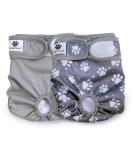 Hisprout Female Dog Diaper - Reusable Washable & Durable Pants for Dogs | Gray Footprints MM Size - Buy Online on GoSupps.com