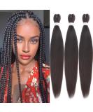 Leeven 3 Packs Pre Stretched Braiding Hair Extension for Woman 26 Inch Ombre EZ Braids Yaki Braiding Hair Pre Stretched Ombre Braiding Hair 4# 26 Inch (Pack of 3) 4# - Buy Online on GoSupps.com