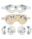 Camellia Cooling Gel Eye Mask Set - Reusable Cold/Hot Compress for Puffiness, Migraine, Dark Circles - 4 PCS - Buy Online on GoSupps.com
