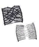 2PCS Stretch Beaded Hair slide Elastic Pearls Double Comb Vintage Hair Clips - Buy Online on GoSupps.com