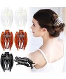 RC ROCHE ORNAMENT 6 Pcs Women's Cute Hollow Barrette French Concord Hair Clip Set - Clear Brown and Black Medium - Buy Online on GoSupps.com