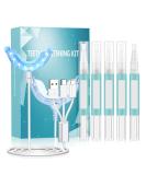 Blisstaar Professional Teeth Whitening Kit - Fast 20-Minute At-Home Whitening System with 16x LED Lamp & 5 Bleach Gels for Bright White Teeth - Buy Online on GoSupps.com