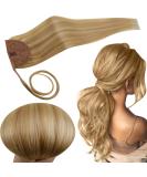 Runatur Real Hair Braid Ponytail Extensions - 50cm Blonde Highlight #16P24 - 80g Human Hair - Buy Online on GoSupps.com