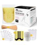 Nose Wax Kit for Men and Women Nose Hair Removal Wax with 100g Nose Hair Wax 20 Safe Tip Applicator 10 wooden Applicators 10 Containers and 10Moustache Stencils As a Christmas Gifts White - Buy Online on GoSupps.com
