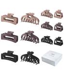 12 Pack Hair Claw Clips - Large and Small Clips for Thick & Thin Hair - Strong Hold Matte Hair Accessories for Women - Neutral Colors - Buy Online on GoSupps.com