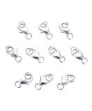 10 Sets fine 925 Sterling Silver Safety Lobster Claws Clasp with Closed Jump Rings Connect Necklace or Bracelet (8mm) - Buy Online on GoSupps.com