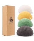 Organic Konjac Sponge Set for Deep Cleansing and Exfoliation - 4 Count Pack for Skin Care - Shower Bath and SPA - 4 Colors - K4-1 - Buy Online on GoSupps.com