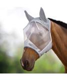 Harrison Howard CareMaster Midge-Proof Fleece Horse Fly Mask - UV Protection & Ear Protection - Silver Coldblood (XL) International Shipping Available - Buy Online on GoSupps.com