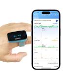 LOOKEE O2-Tracker Ring - Bluetooth Pulse Oximeter | Wearable Oxygen Monitor with Vibration Reminder | Rechargeable SpO2 Meter & Free App Reports | Shop Internationally - Buy Online on GoSupps.com