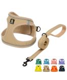 Buy Bella & Pal Dog Harness for Small Dogs - Reflective Breathable Air Mesh with Leash - Anti-Train Step-In Design - Perfect for Puppies & Cats - Khaki Color Size M (40-45cm) - Buy Online on GoSupps.com
