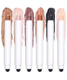 Lucoss 6PCS Cream Eyeshadow Stick - Waterproof Shimmer & Matte Eye Shadow Pencils | Long Lasting Glitter Makeup for Women - Buy Online on GoSupps.com