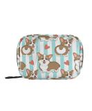 Shop Naanle Stripe Heart Corgi Dog Pill Box - 7 Day Travel Organizer Portable & Compact Vitamin Holder - Buy Online on GoSupps.com