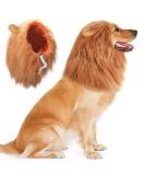 Vivifying Dog Costume Lion's Mane Adjustable Dog Wig with Ears for Medium and Large Dogs (Brown) - Buy Online on GoSupps.com