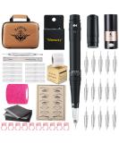 Permanent Eyebrow Makeup Wireless Tattoo Pen Kit with 15 Cartridge Needles - Luxurious Black Tattoo Kit for Eyebrow Lip Eyeliner Microblading Ombre Powder Brows - Buy Online on GoSupps.com