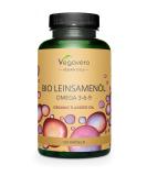 Organic Flaxseed Oil Vegavero | Vegan Omega 3 6 9 Capsules | Cold-Pressed Linseed Oil | Premium Quality | Lab-Tested | 120 Capsules - Buy Online on GoSupps.com