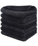 Sinland Reusable Makeup Remover Cloth 12x12 Inch Black - 6 Pack | Ultra Soft Washcloths for Women and Baby - Buy Online on GoSupps.com