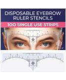 Disposable Eyebrow Ruler Stencils - 100-Pack Transparent Mapping Stickers for Microblading, Henna, Brow Extensions & Permanent Makeup - Peel & Stick Measuring Shaper Tool for All Face Shapes - Buy Online on GoSupps.com