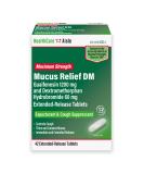 HealthCareAisle Guaifenesin & Dextromethorphan Extended Release Tablets - 1200 mg Mucus Relief & Cough Suppressant - 42 Count for Chest Congestion - Buy Online on GoSupps.com
