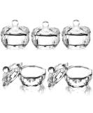 Clear Glass Dappen Dish with Lid - 5 Piece Set for Acrylic Liquid & Powder - Nail Art Essential - Crystal Cup for Professional Use - Buy Online on GoSupps.com