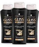 GLISS Hair Repair Shampoo Ultimate Repair for Heavily Damaged Hair 13.6 Ounces (Pack of 3) - Buy Online on GoSupps.com