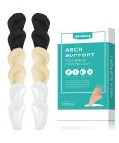 12PCS Arch Support Gel Insole Pads for Plantar Fasciitis & Flat Feet - Men & Women - Reusable Inserts for High Heels - Arch Pain Relief - Buy Online on GoSupps.com