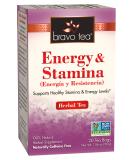 Bravo Tea Energy & Stamina - Caffeine-Free Herbal Tea | 20 Bags - Buy Online on GoSupps.com
