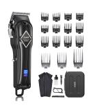 GLAKER Hair Clippers for Men - Cordless Professional Barber Clipper Hair Cutting Kit with 15 Guide Combs for Haircut Trimming & Grooming Black - Buy Online on GoSupps.com