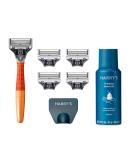 Harry's Razors for Men - Men's Razor Set with 5 Razor Blade Refills, Travel Blade Cover, 2 oz Shave Gel (Ember) Bright Orange - Buy Online on GoSupps.com